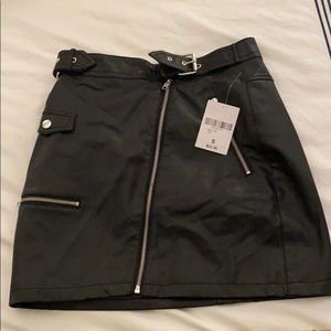 Forever 21 black moto skirt